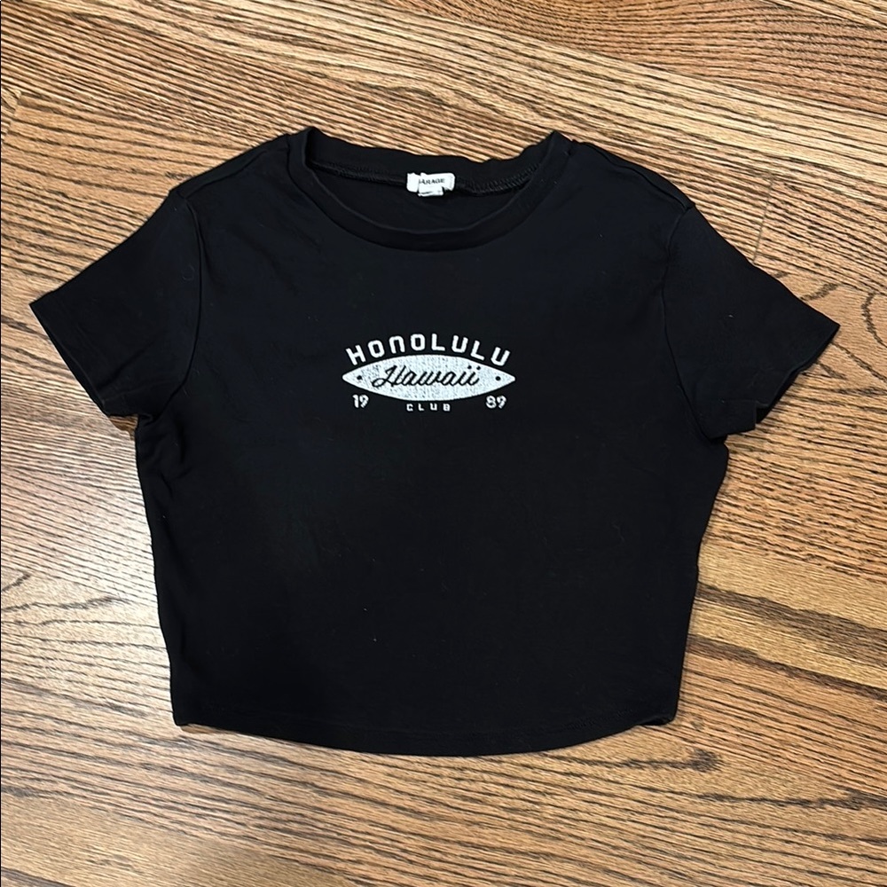 Garage Black Honolulu Club Women's Crop Top size small